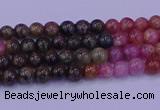 CTO620 15.5 inches 4mm round tourmaline gemstone beads wholesale