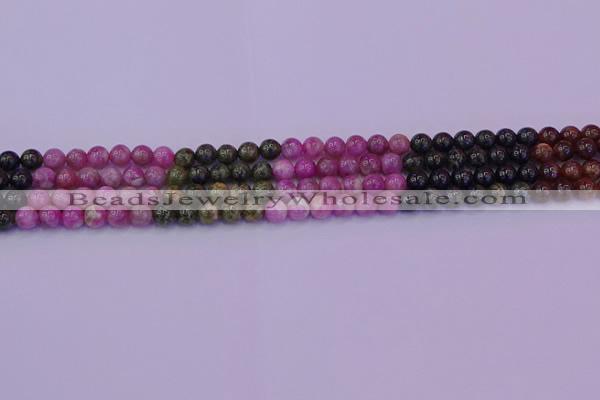 CTO626 15.5 inches 5mm round tourmaline gemstone beads wholesale