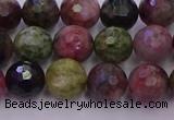 CTO636 15.5 inches 8mm faceted round tourmaline gemstone beads