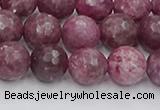 CTO659 15.5 inches 10mm faceted round Chinese tourmaline beads