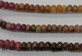 CTO68 15.5 inches 4*6mm rondelle natural tourmaline gemstone beads