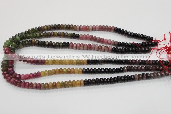 CTO69 15.5 inches 5*8mm rondelle natural tourmaline gemstone beads