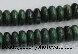 CTP07 15.5 inches 6*12mm rondelle yellow green pine gemstone beads