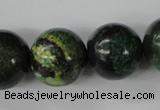 CTP208 15.5 inches 20mm round yellow pine turquoise beads wholesale