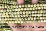 CTP221 15.5 inches 6mm round yellow turquoise beads wholesale