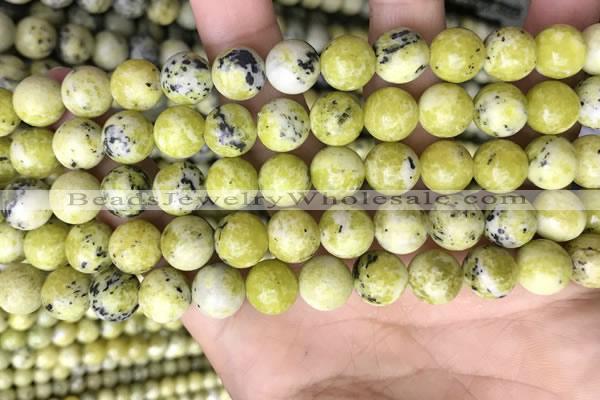 CTP223 15.5 inches 10mm round yellow turquoise beads wholesale