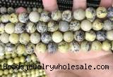 CTP224 15.5 inches 12mm round yellow turquoise beads wholesale