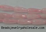 CTR01 15.5 inches 6*16mm faceted teardrop rose quartz beads