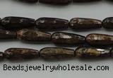 CTR05 15.5 inches 6*16mm faceted teardrop bronzite gemstone beads