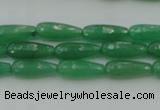 CTR07 15.5 inches 6*16mm faceted teardrop green aventurine beads