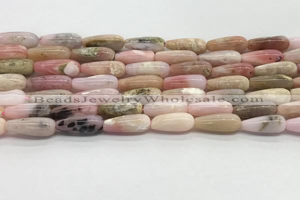 CTR150 15.5 inches 6*16mm teardrop natural pink opal beads