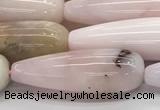 CTR151 15.5 inches 10*30mm teardrop natural pink opal beads