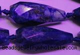 CTR208 16*35mm - 18*43mm faceted teardrop lapis lazuli beads