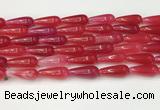 CTR403 15.5 inches 8*20mm teardrop agate beads wholesale