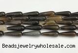 CTR414 15.5 inches 10*30mm teardrop agate beads wholesale