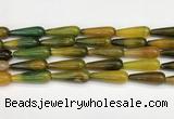 CTR416 15.5 inches 10*30mm teardrop agate beads wholesale