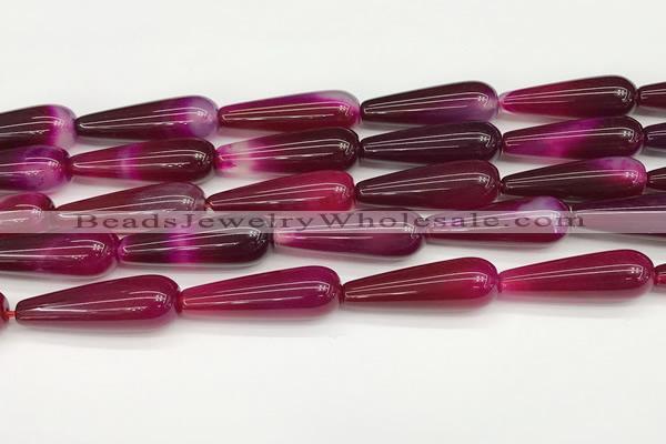 CTR420 15.5 inches 10*30mm teardrop agate beads wholesale