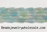 CTR424 15.5 inches 10*30mm teardrop agate beads wholesale