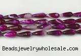 CTR441 15.5 inches 8*20mm faceted teardrop agate beads wholesale