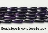 CTR454 15.5 inches 10*30mm faceted teardrop agate beads wholesale