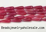 CTR455 15.5 inches 10*30mm faceted teardrop agate beads wholesale