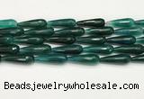 CTR462 15.5 inches 10*30mm faceted teardrop agate beads wholesale