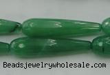 CTR50 15.5 inches 10*40mm faceted teardrop green aventurine beads