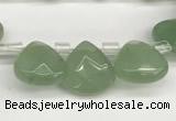 CTR607 Top drilled 10*10mm faceted briolette green aventurine beads