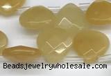 CTR635 Top drilled 13*13mm faceted briolette yellow aventurine beads