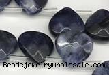 CTR643 Top drilled 13*13mm faceted briolette sodalite beads