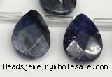 CTR702 Top drilled 12*16mm faceted briolette sodalite beads