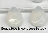 CTR704 Top drilled 12*16mm faceted briolette opalite beads wholesale