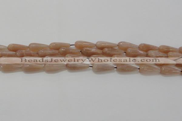 CTR95 15.5 inches 8*20mm faceted teardrop moonstone gemstone beads