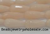 CTR96 15.5 inches 8*20mm faceted teardrop pink aventurine beads