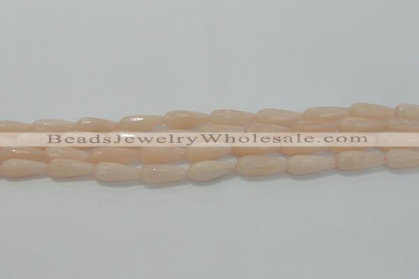 CTR96 15.5 inches 8*20mm faceted teardrop pink aventurine beads