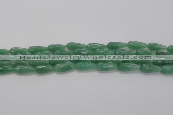 CTR97 15.5 inches 8*20mm faceted teardrop green aventurine beads