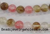 CTS03 15.5 inches 8mm round tigerskin glass beads wholesale