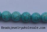 CTU08 15.5 inches 18mm round blue turquoise strand beads Wholesale