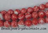 CTU1002 15.5 inches 8mm round synthetic turquoise beads wholesale