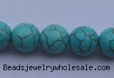 CTU11 15.5 inches 30mm round blue turquoise strand beads Wholesale