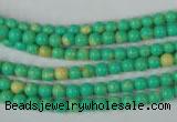 CTU1160 15.5 inches 4mm round synthetic turquoise beads wholesale