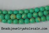 CTU1161 15.5 inches 6mm round synthetic turquoise beads wholesale