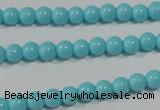 CTU1210 15.5 inches 4mm round synthetic turquoise beads