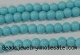 CTU1211 15.5 inches 6mm round synthetic turquoise beads