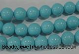 CTU1214 15.5 inches 12mm round synthetic turquoise beads