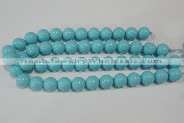 CTU1216 15.5 inches 16mm round synthetic turquoise beads