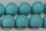 CTU1217 15.5 inches 18mm round synthetic turquoise beads