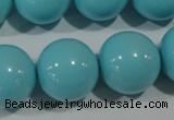 CTU1218 15.5 inches 20mm round synthetic turquoise beads