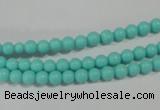 CTU1380 15.5 inches 4mm round synthetic turquoise beads