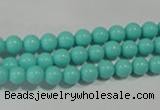 CTU1382 15.5 inches 6mm round synthetic turquoise beads